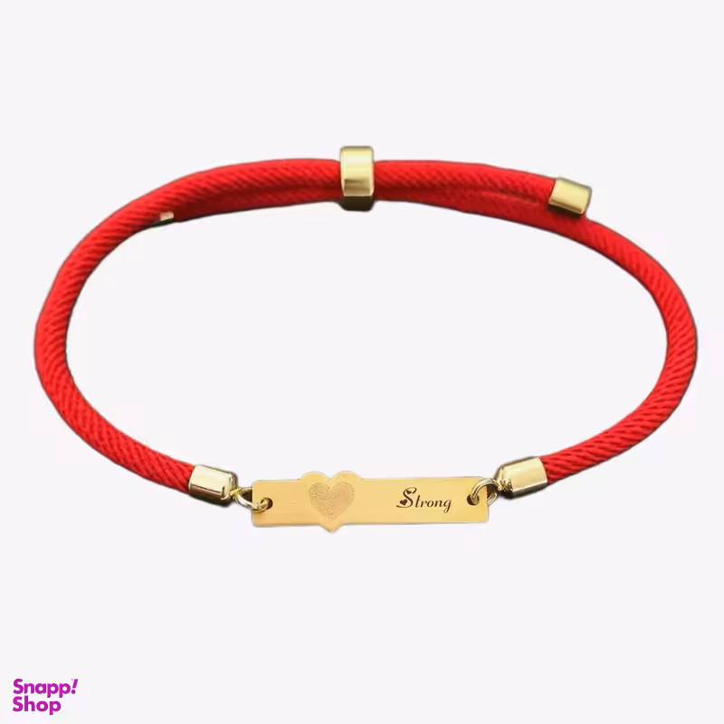 دستبند طلا 18 عیار زنانه لیردا مدل کلمه strong 6788