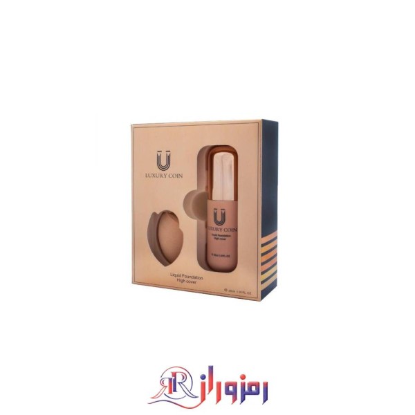 کرم پودر لاکچری کوین luxur y coin به همراه پد مخصوص
