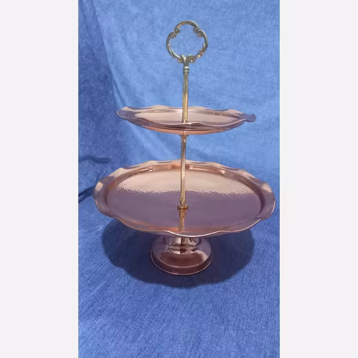 شیرینی خوری دو طبقه مسی