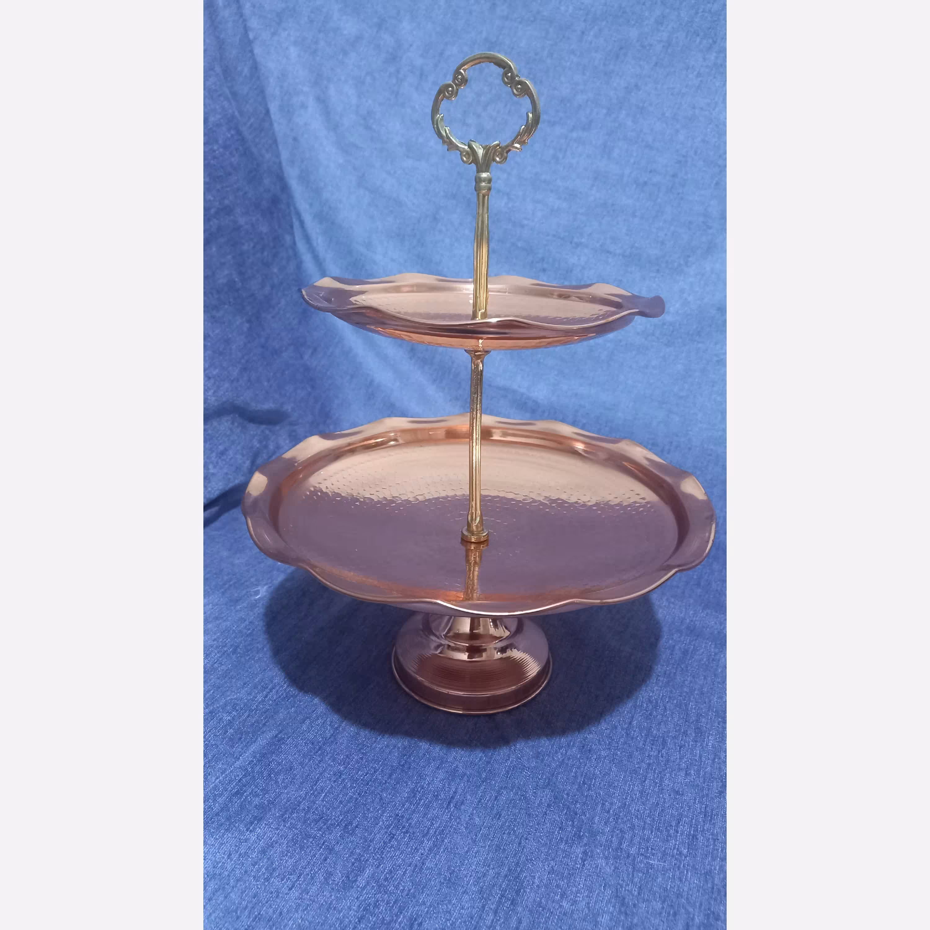 شیرینی خوری دو طبقه مسی