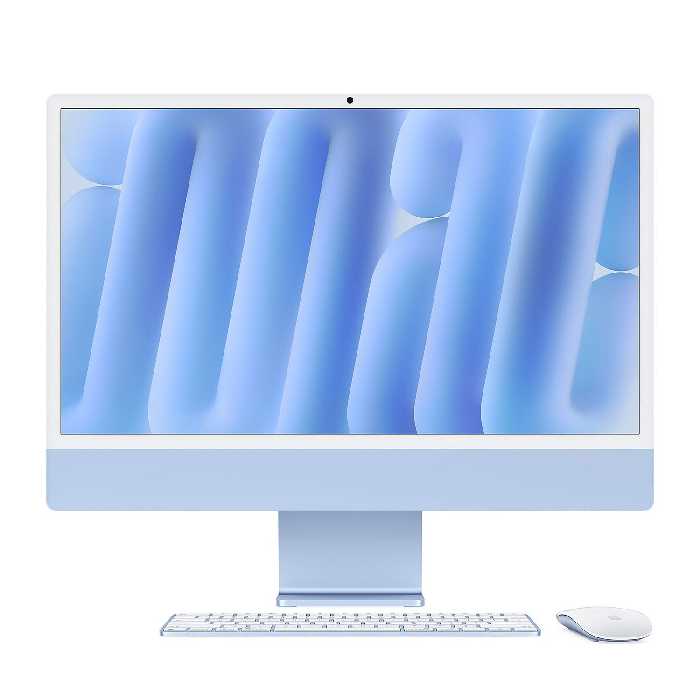 آیمک 24 اینچی اپل مدل iMac MWV13 2024 Blue LLA M4-16GB RAM-256GB SSD