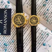 ساعت ست زنانه ومردانه بند چرم برند رومانسون