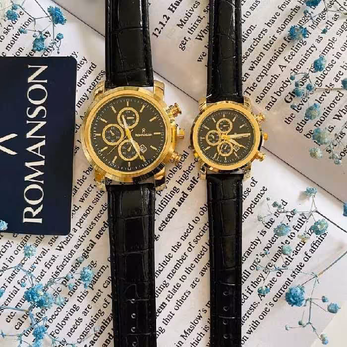ساعت ست زنانه ومردانه بند چرم برند رومانسون