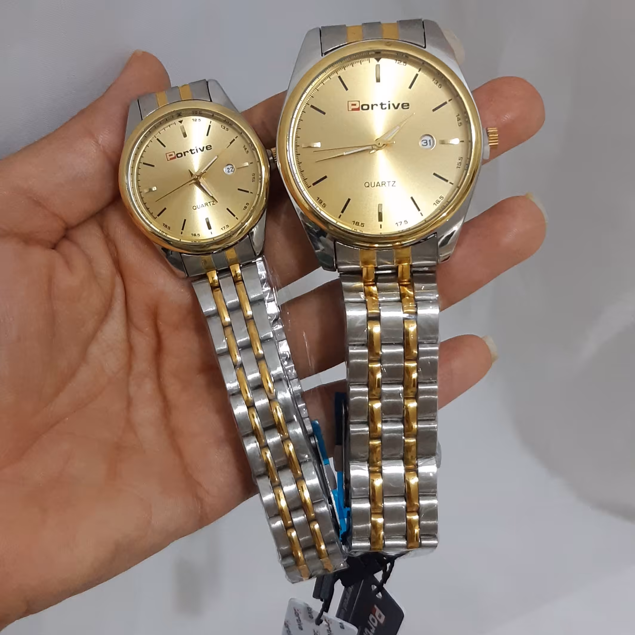 ست ساعت پورتیو فول استیل کیفیت درجه یک بهمراه باکس ویژه و گارانتی موتور