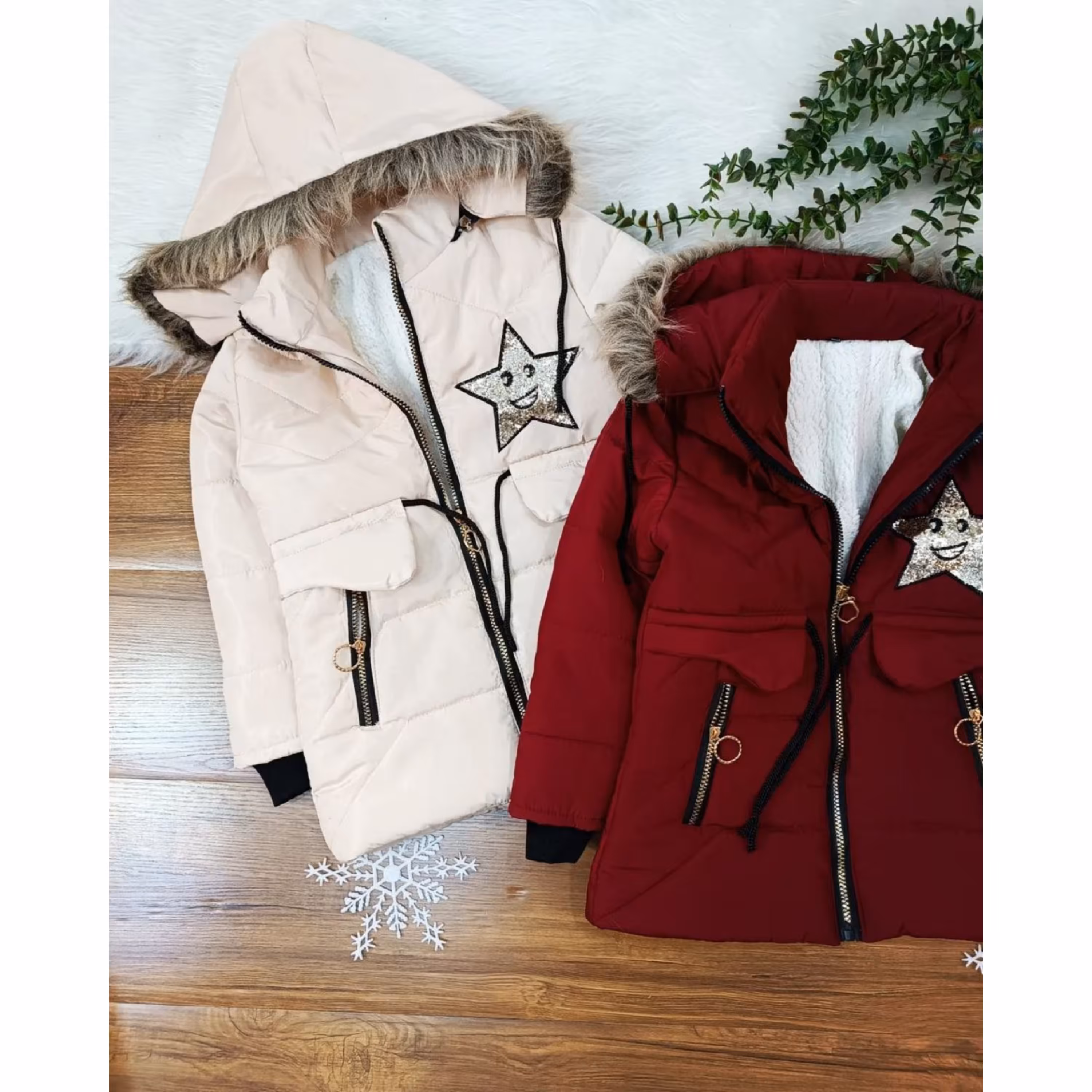 کاپشن دخترانه داخل خز 