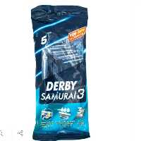 دربی  Derby  خود تراش مردانه دربی مدل Samurai 3 بسته 5 عددی 