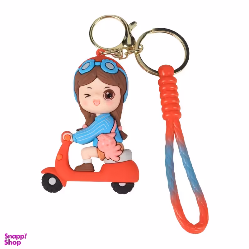 جاکلیدی مدل سیلیکونی طرح دختر موتور سوار کد JI110