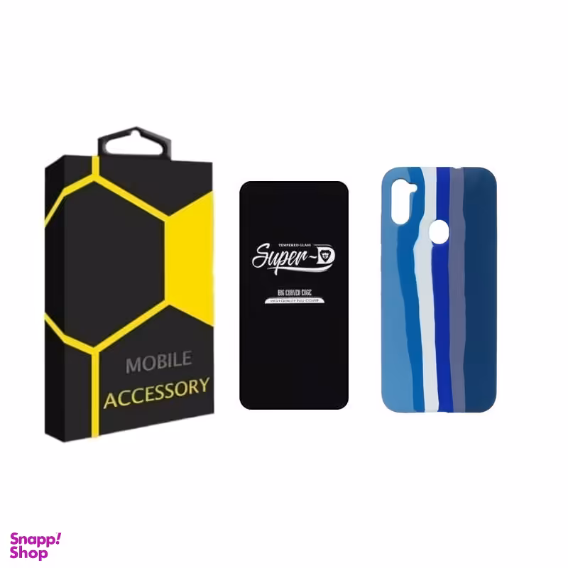 کاور گوشی موبایل مدل آبرنگی مناسب سامسونگ Galaxy A11 / M11 به همراه محافظ صفحه نمایش SuperD