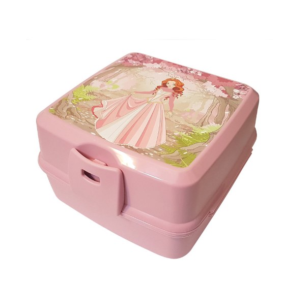 ظرف غذای کودک هوبی لایف مدل پرنسس کد 021175 رنگ صورتی