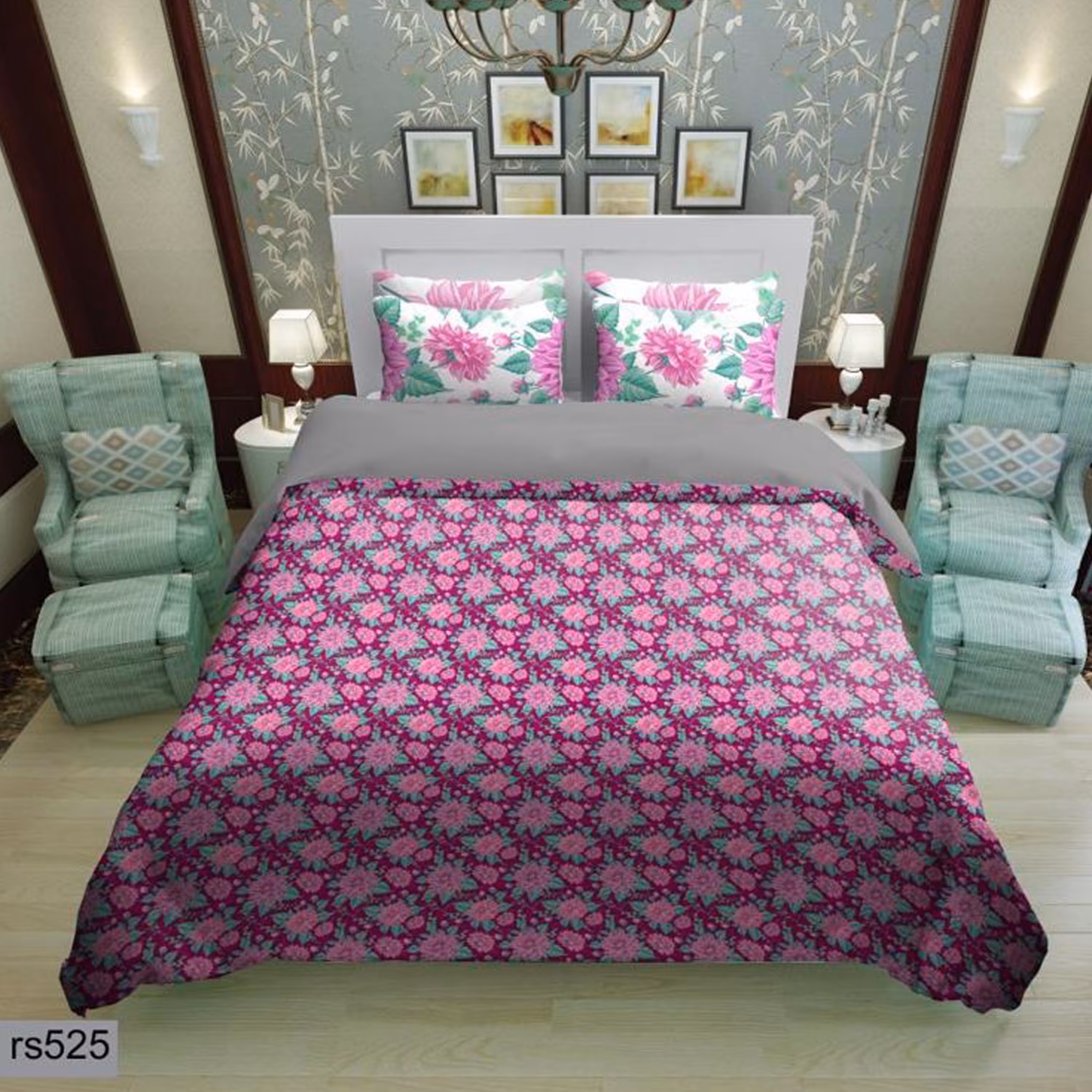 سرویس روتختی 2 نفره تنسل چاپی برندترک لند(Turk Land) rs 525