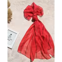 شال حریر صورتی سرخابی راه راهی شالحریر صورتی