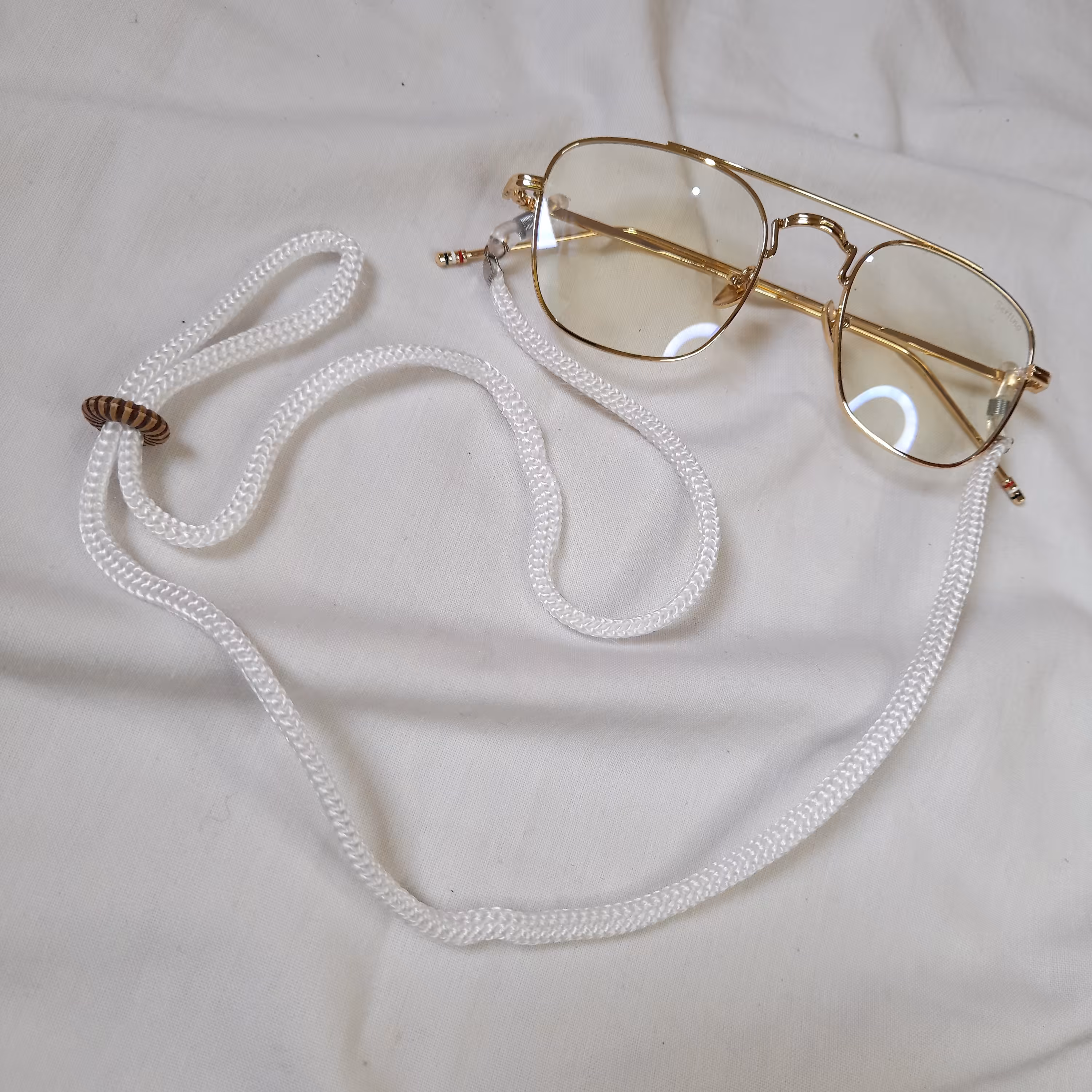 بند عینک زنانه و مردانه سفید  بندعینک