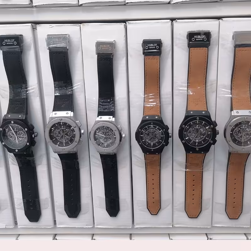 ست ساعت مچی زنانه ومردانه هابلوت مدل اسکلتون ارسال رایگان