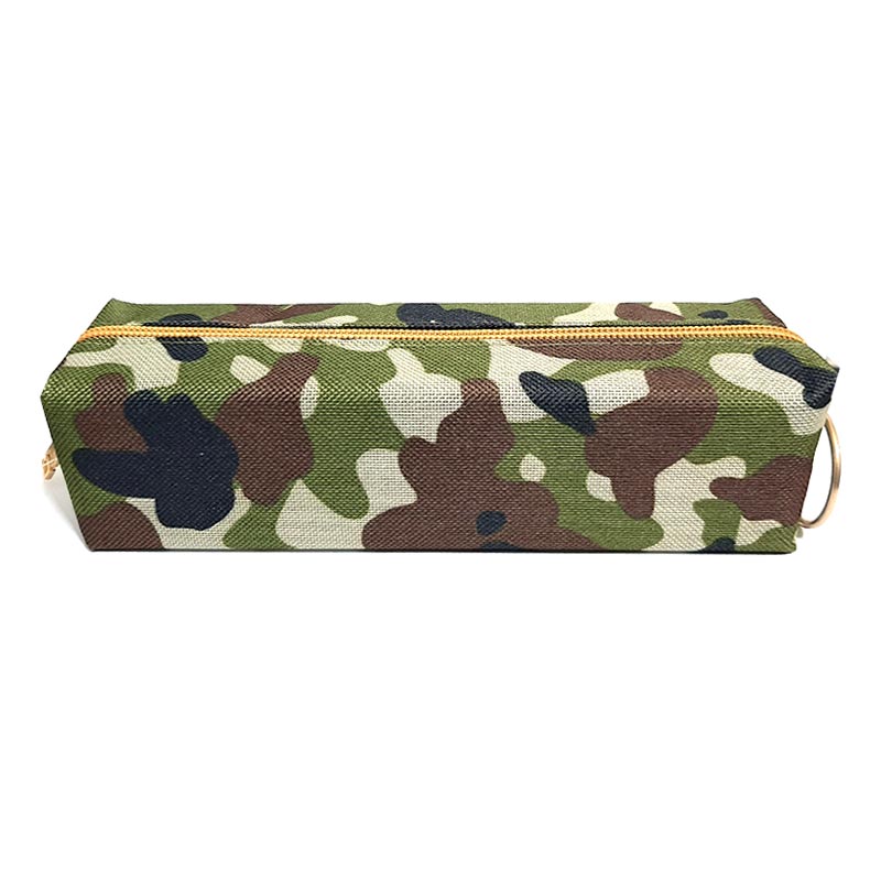 خرید جامدادی باریک تک زیپ مکعبی طرح ارتشی برزنتی