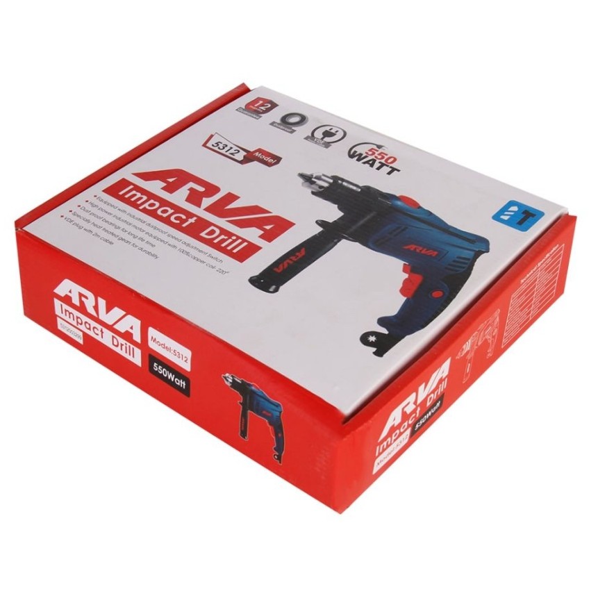 دریل چکشی 550 وات 13 میلیمتری دیمردار آروا  مدل 5312