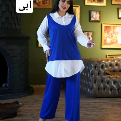 تونیک شلوار یقه دار بانو