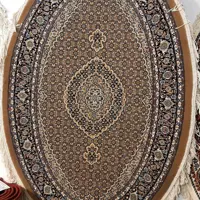 قالیچه فرش مشهد بیضی ابعاد 1 متر در 1.5 متر (تراکم 1400، شانه 700)