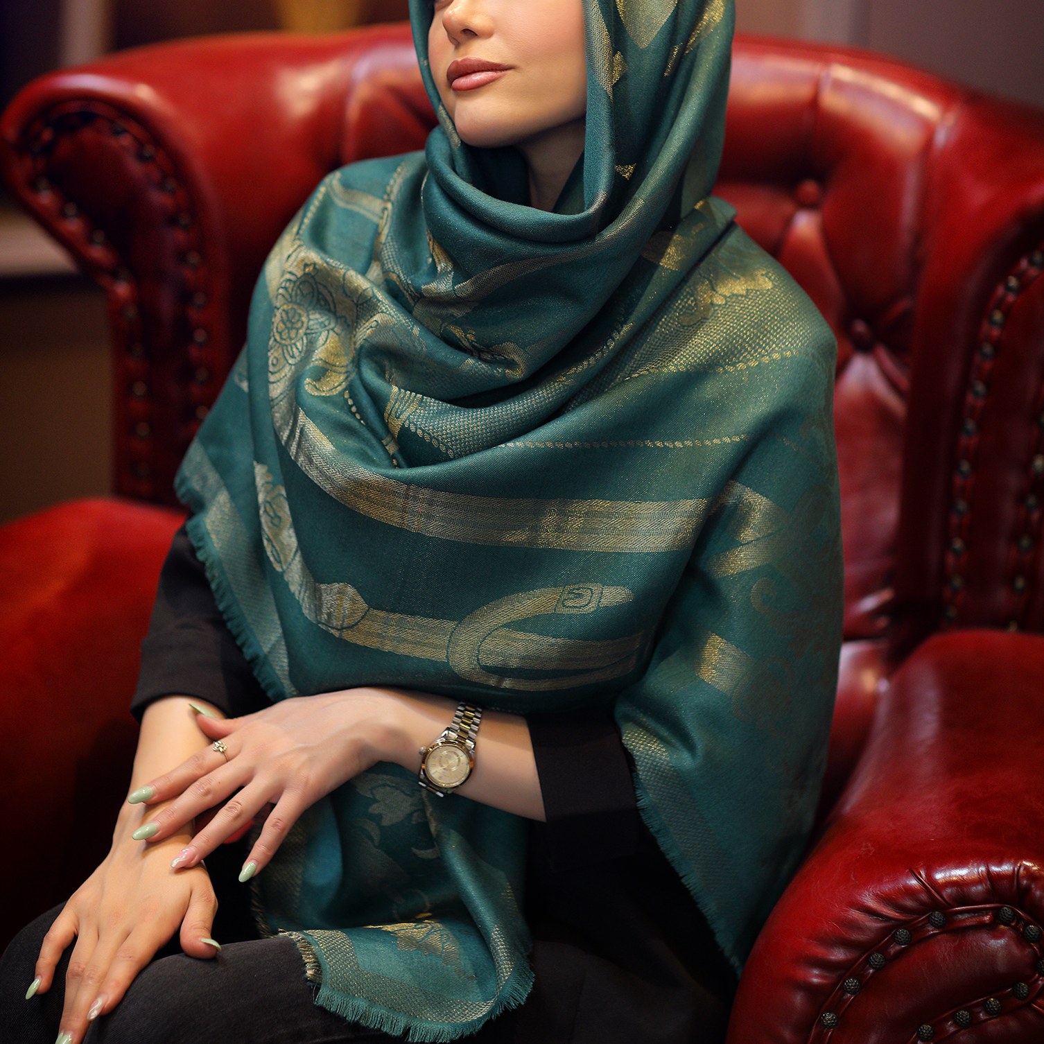 روسری کشمیر لمه دار 4 کد 378