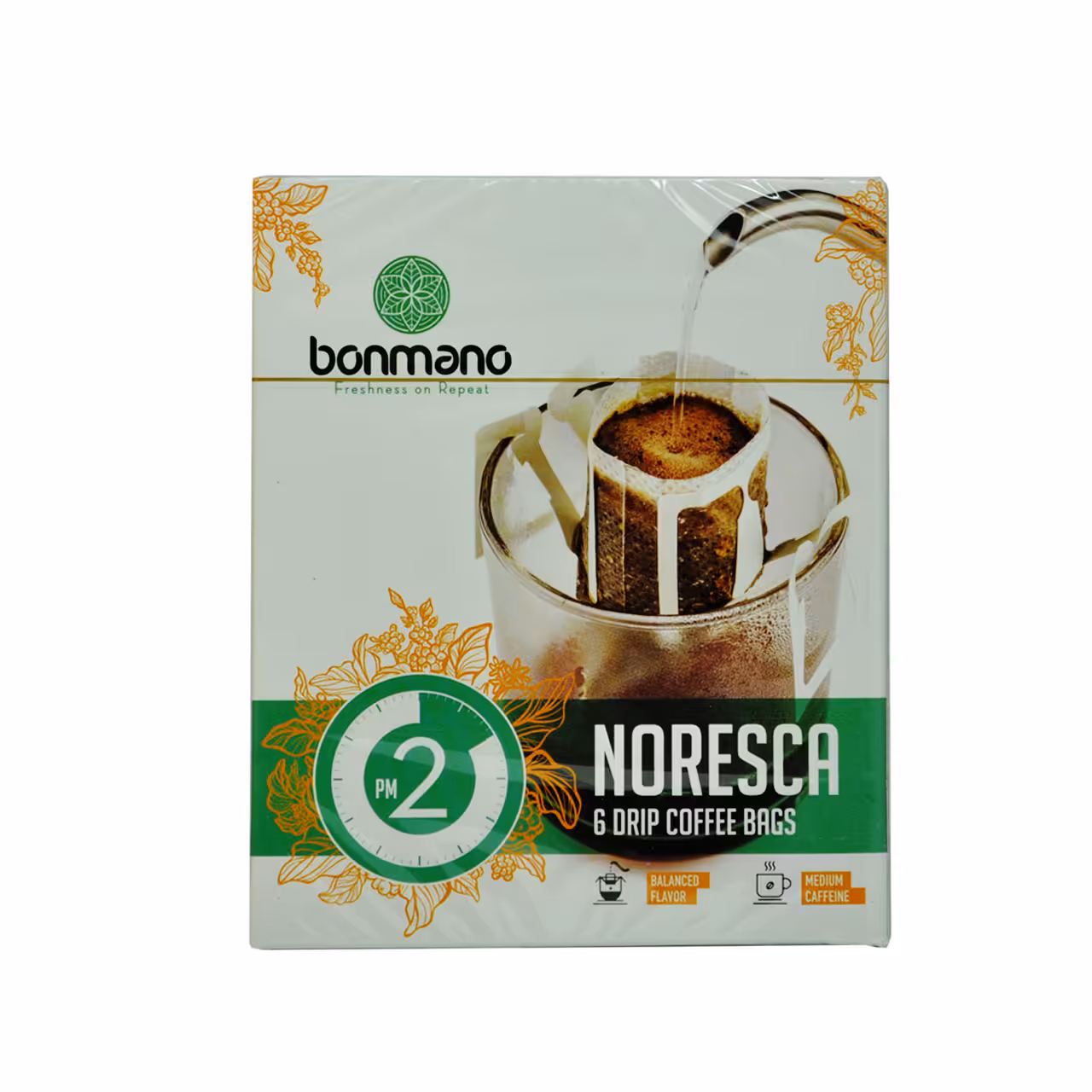 قهوه با کافئین متوسط ساعت 2 نورسکا بن مانو - bonmano