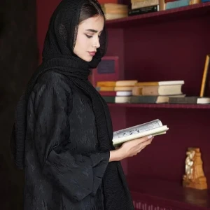 ◼️کالکشن محرم شال نخی پلیسه حاشیه گیپور