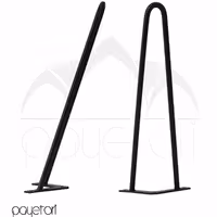 پایه فلزی سنجاقی 2شاخ طول 35 سانت میلگرد توپر نمره 10 فابریک با رنگ کوره ای
