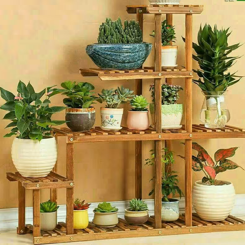 استند چوبی گل و کاکتوس سایز متوسط 110
