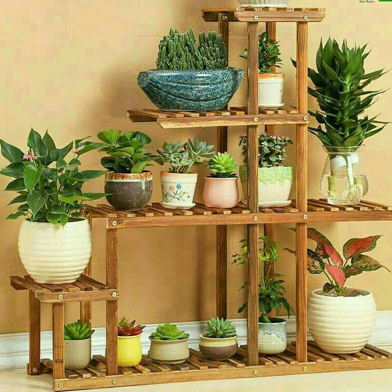 استند چوبی گل و کاکتوس سایز متوسط 110