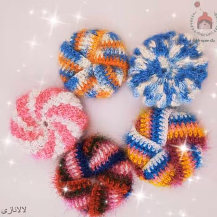 اسکاچ بافتنی ظرفشویی طرح  پیچک