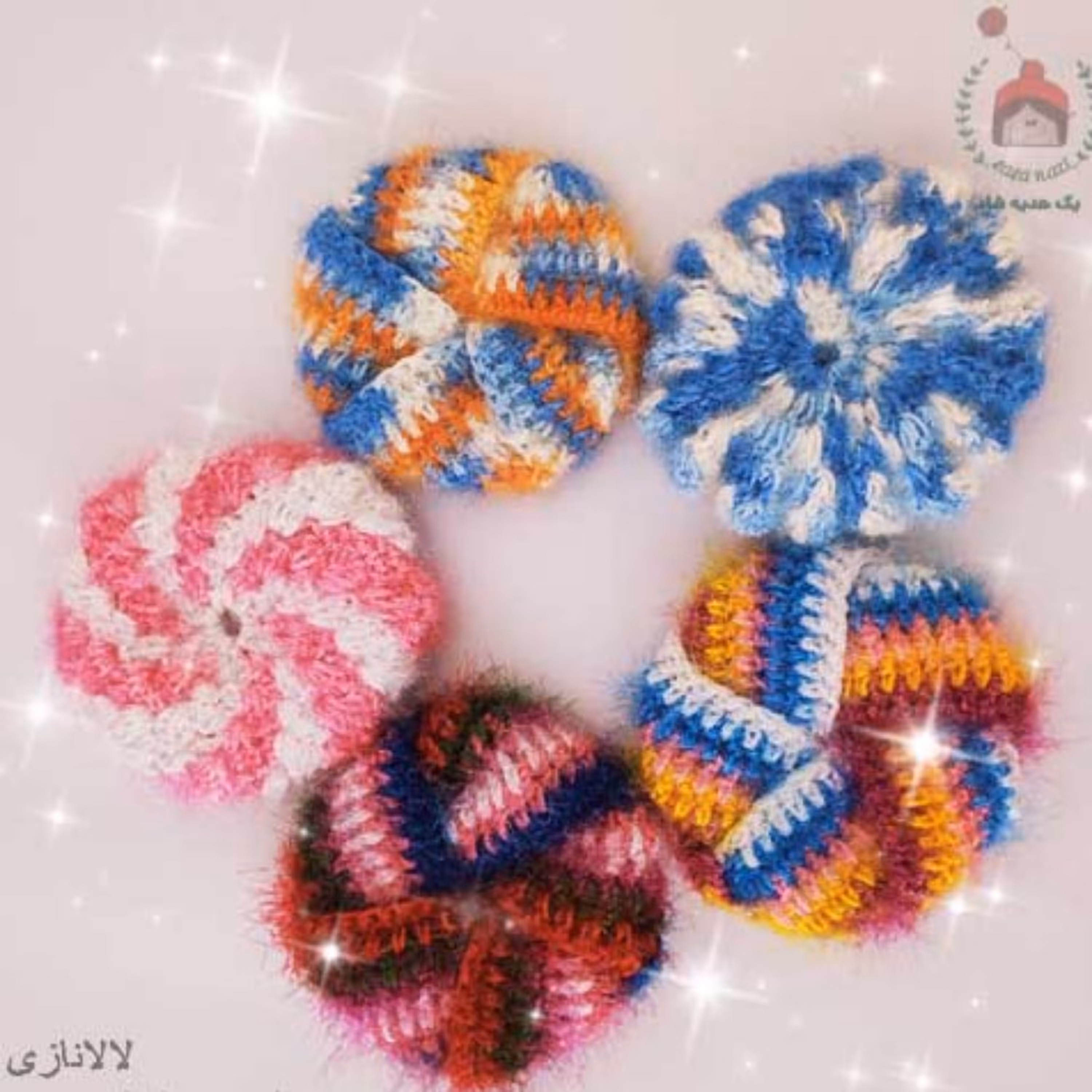 اسکاچ بافتنی ظرفشویی طرح  پیچک