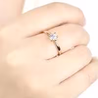 انگشتر ژوپینگ طرح طلا نگین الماسی سایز 9 کد 8179