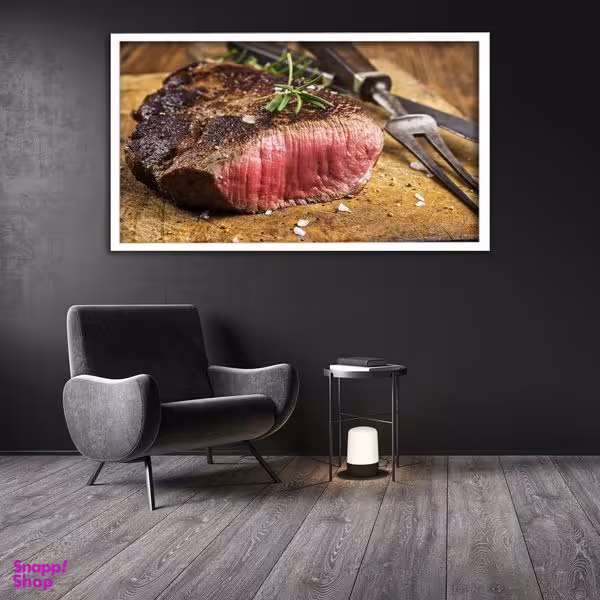 تابلو نوری بکلیت طرح استیک گوشت مدل BACKLIT-W78