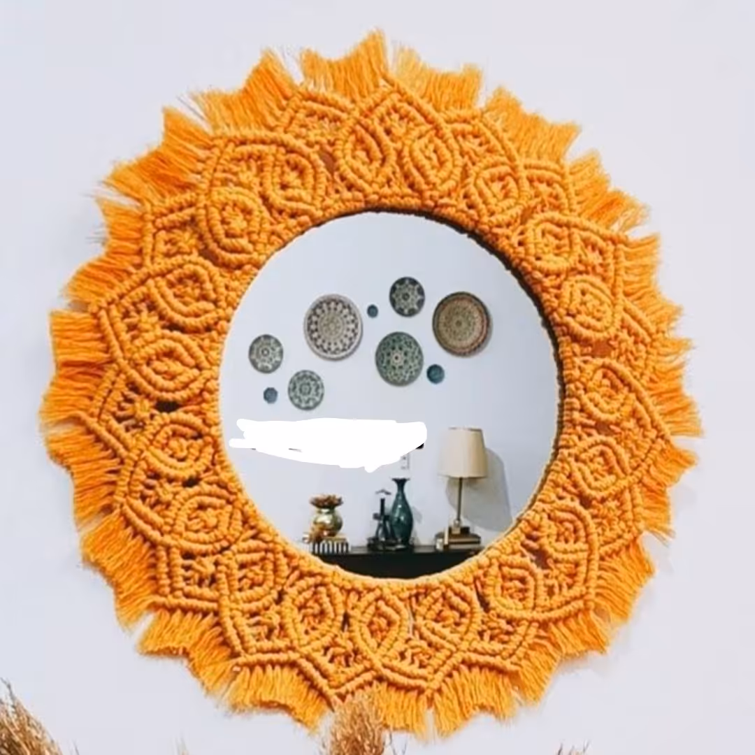 آینه مکرومه بافی