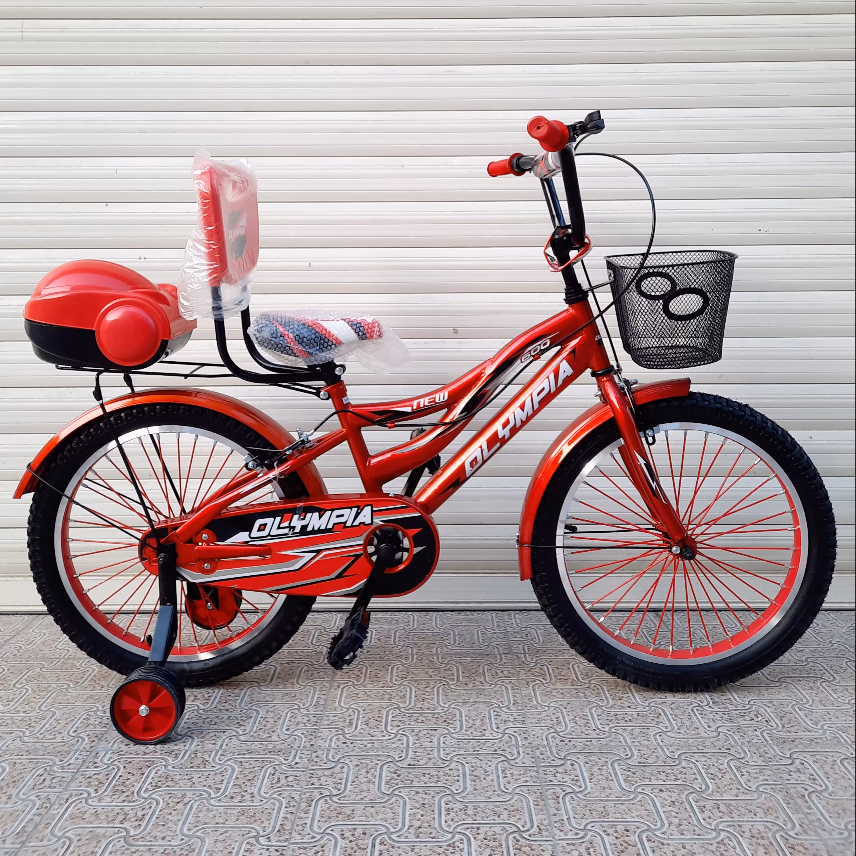 دوچرخه سایز 20 المپیا طوقه آلومینیومی رنگ قرمز