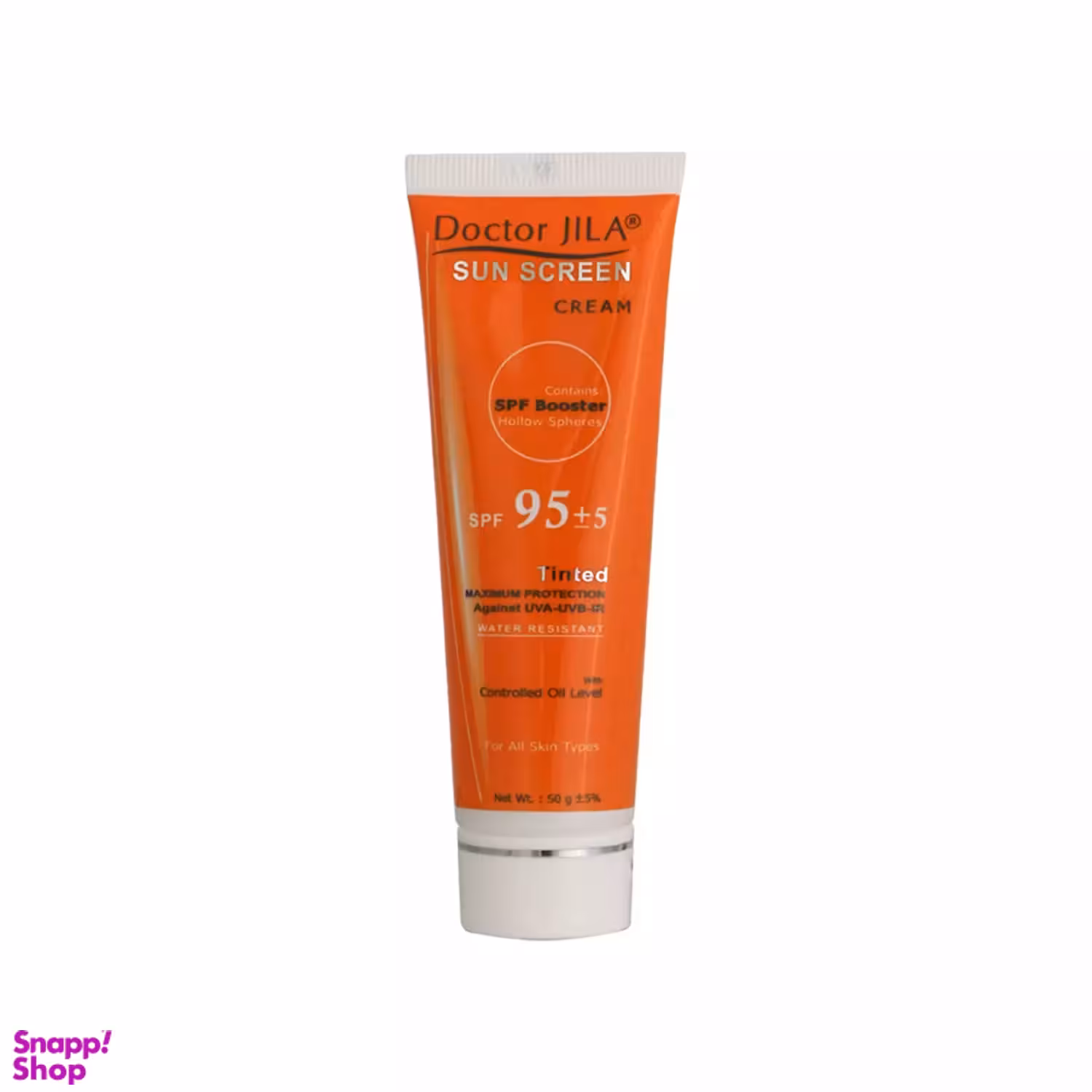 کرم ضد آفتاب رنگی Spf95 دکتر ژیلا (Doctor Jila) مناسب انواع پوست وزن 50 گرم