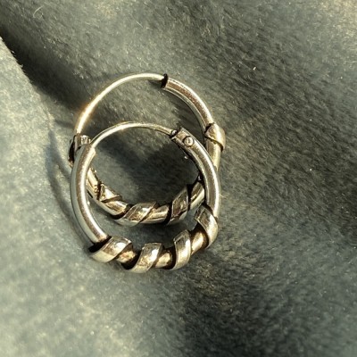 گوشواره نقره مینیمال گوشواره حلقه ای نقره اصل عیار 925