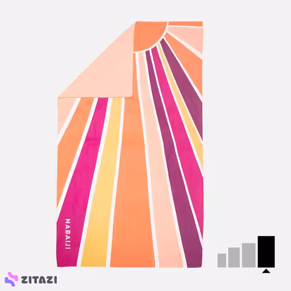 حوله میکروفایبر نابایجی مدل Microfiber Towel XL SUNNY Printed نارنجی