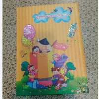 لوح جشن پایان دوره پیش دبستانی سه بعدی با جای  عکس در رنگ جلدهای  آبی، صورتی، سبز، انبه ای