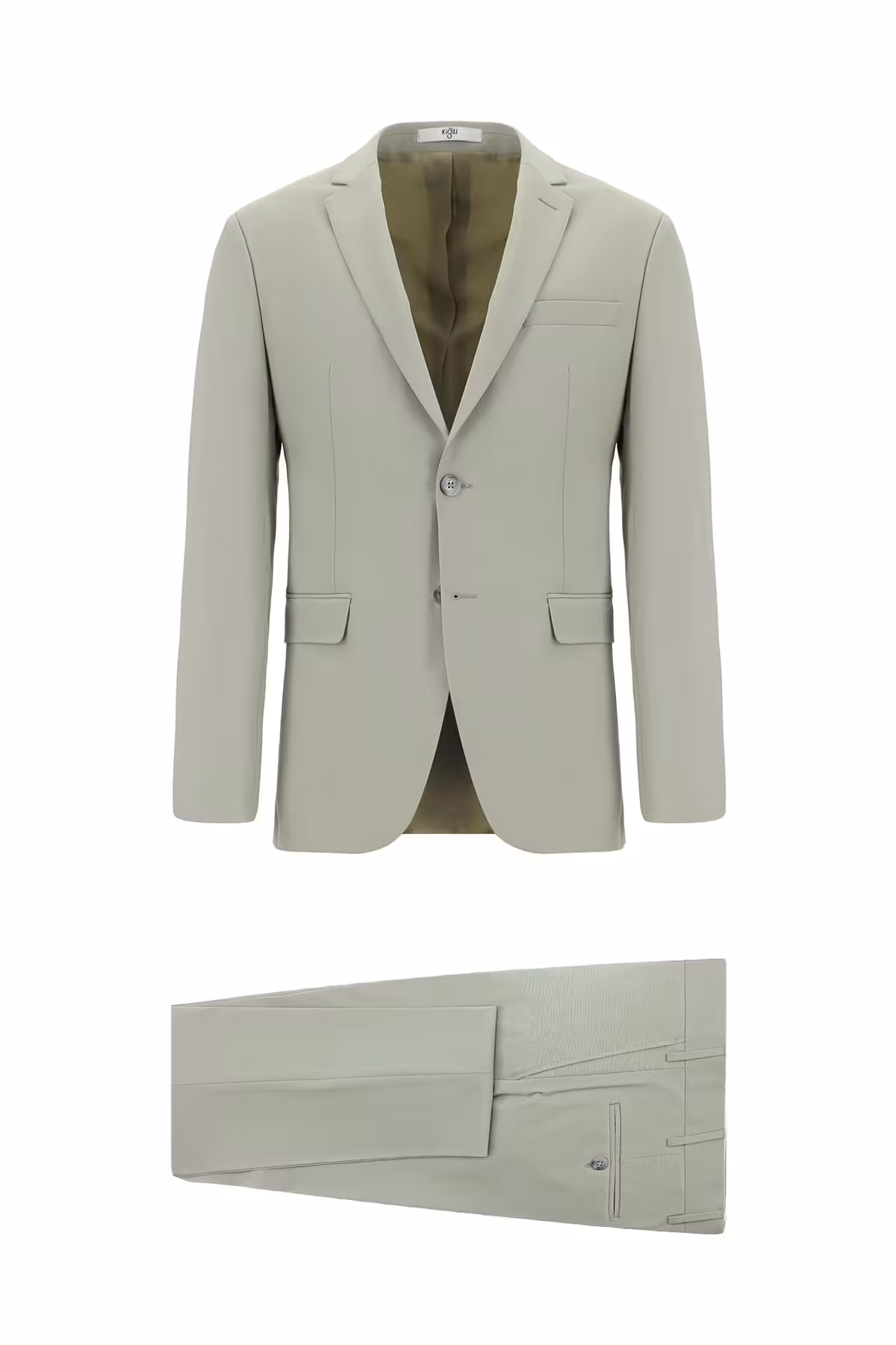 کت وشلوار سبز مردانه و شلوار کلاسیک پشمی باریک فوق العاده Kiğılı