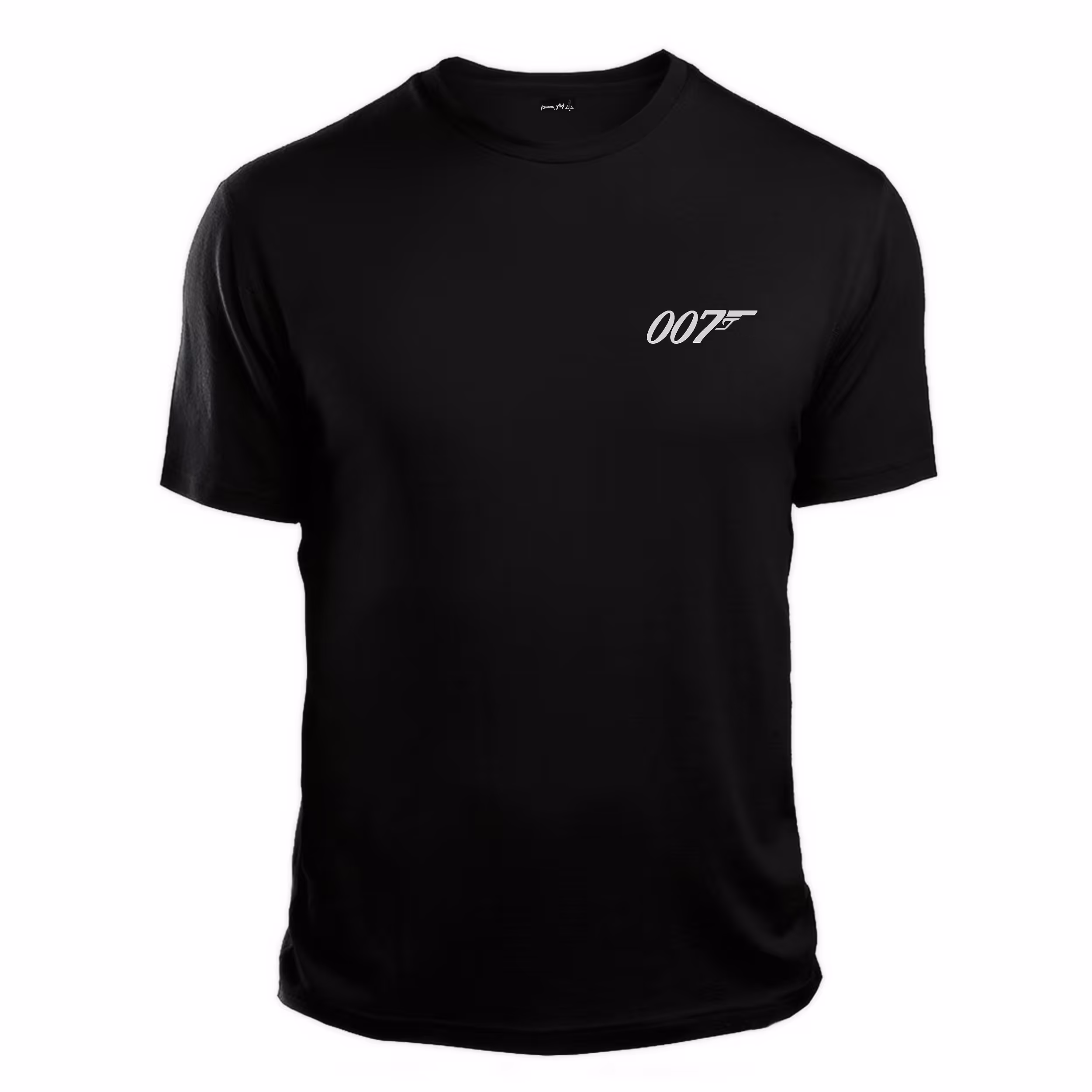 تیشرت مردانه مشکی به رسم طرح جیمزباند کد 20009