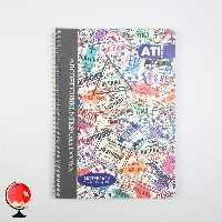 دفتر زبان 50 برگ سیمی طرح مثلث آتی