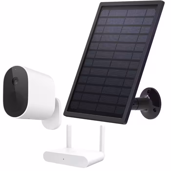 مشخصات، قیمت و خرید دوربین مداربسته تحت شبکه شیائومی مدل Mi Outdoor Camera 1080p به همراه پنل خورشیدی
