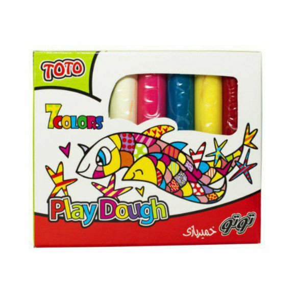 خمیر 7 رنگ مقوایی توتو 