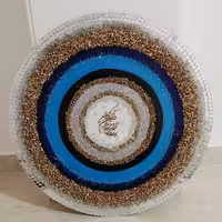 تابلو چشم نظر وان یکاد رزینی برجسته آینه کاری شده   70سانت 