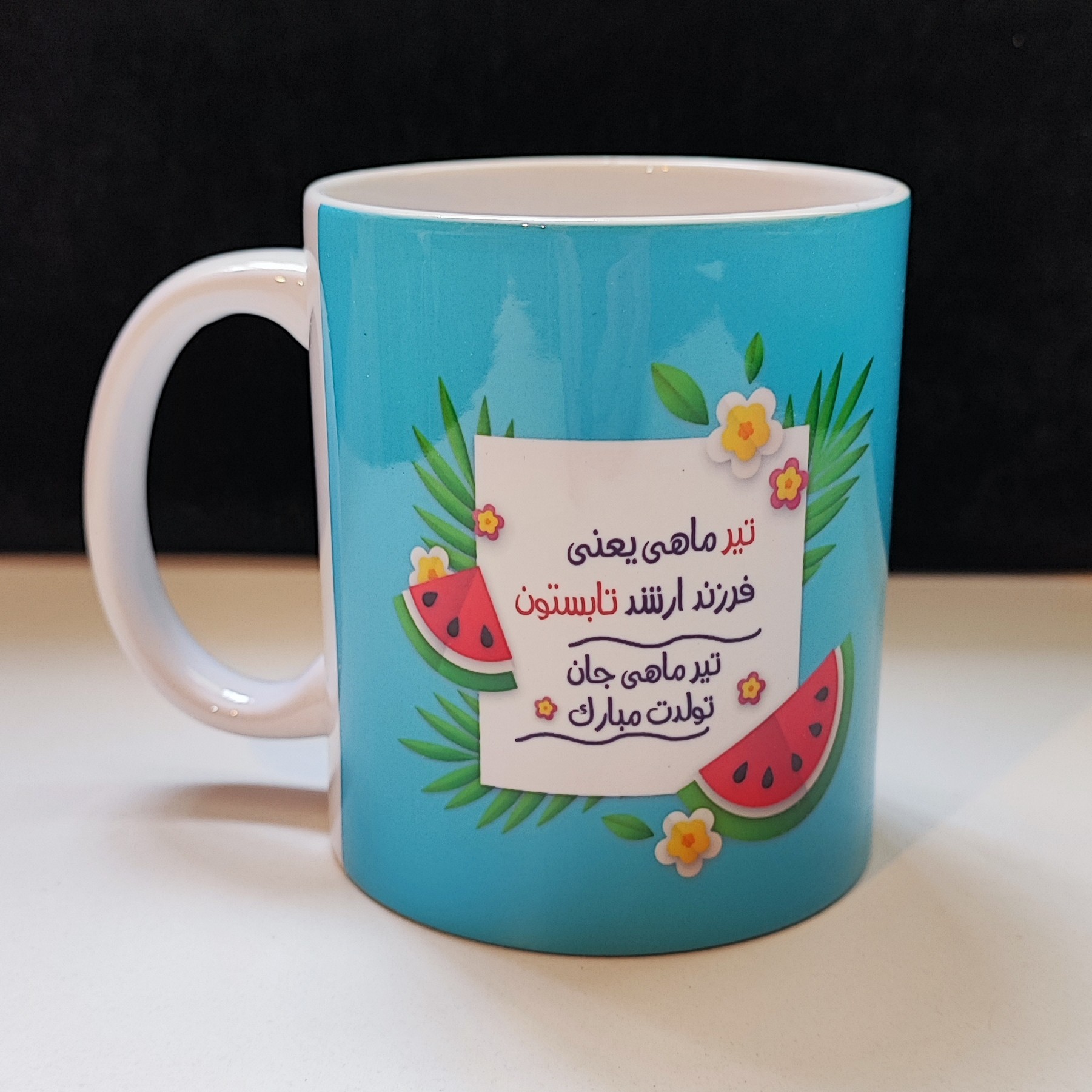 ماگ سرامیکی طرح ماه تولد تیر