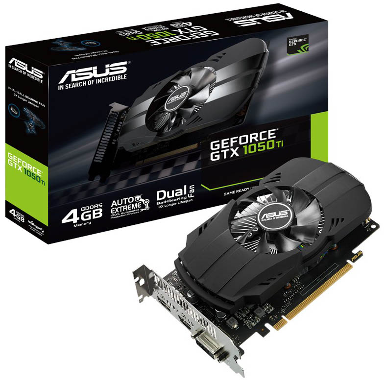 کارت گرافیک ایسوس مدل PH-GTX1050TI-4G با ظرفیت 4 گیگابایت