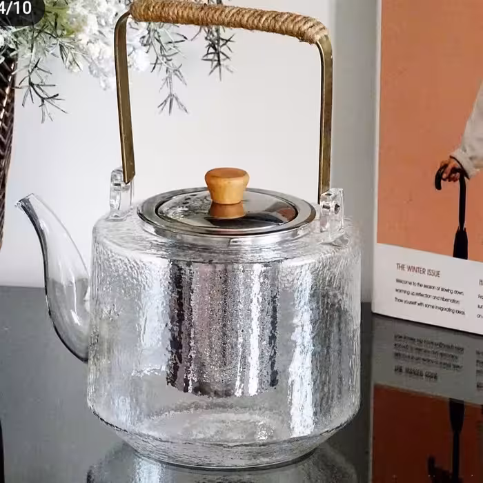 قوری پیرکس مادام کوکو باصافی ودرب پیرکس دسته دار 1000میل 