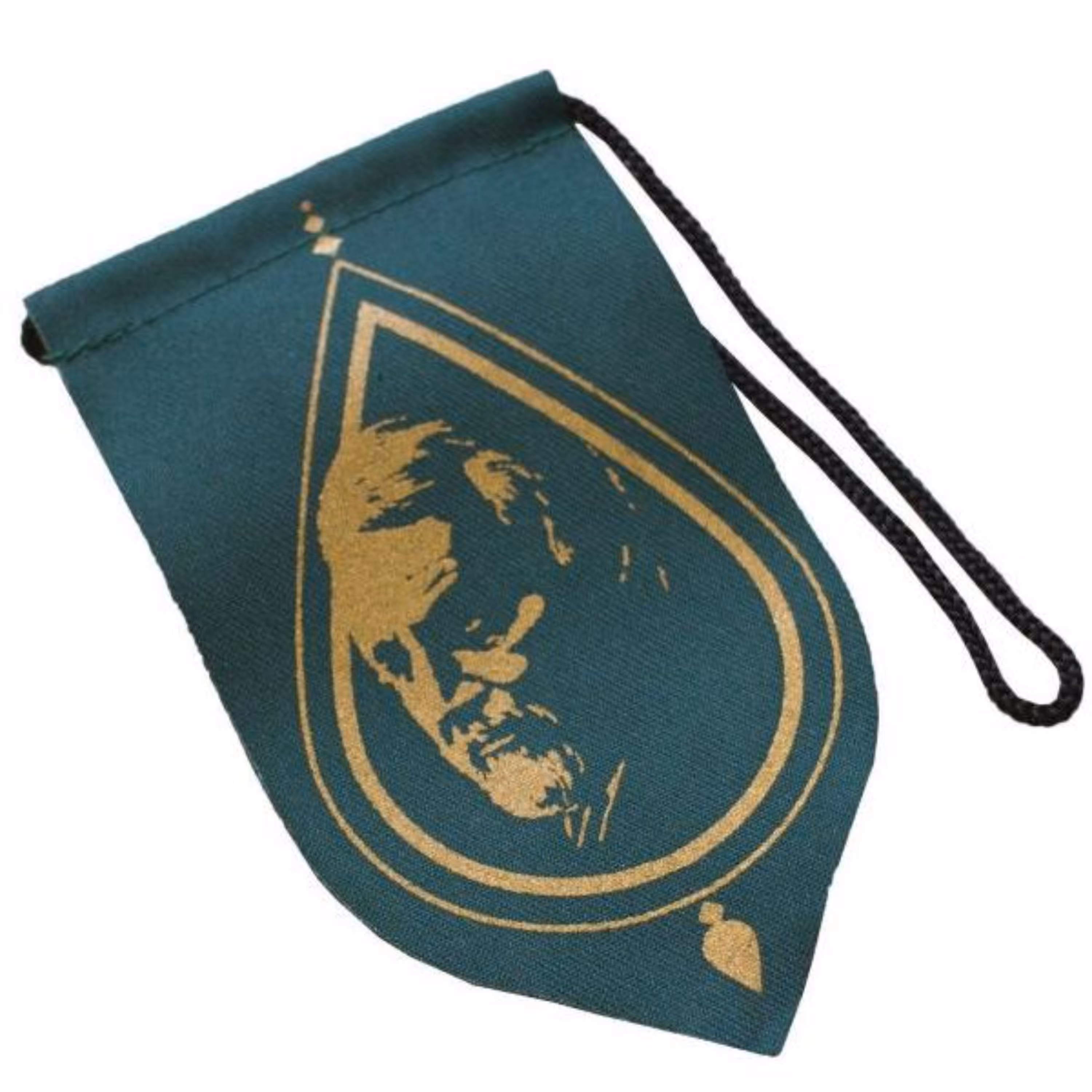 010061- آویز خودرو سبز طرح شهید سلیمانی پارچه ای با چاپ سیلک