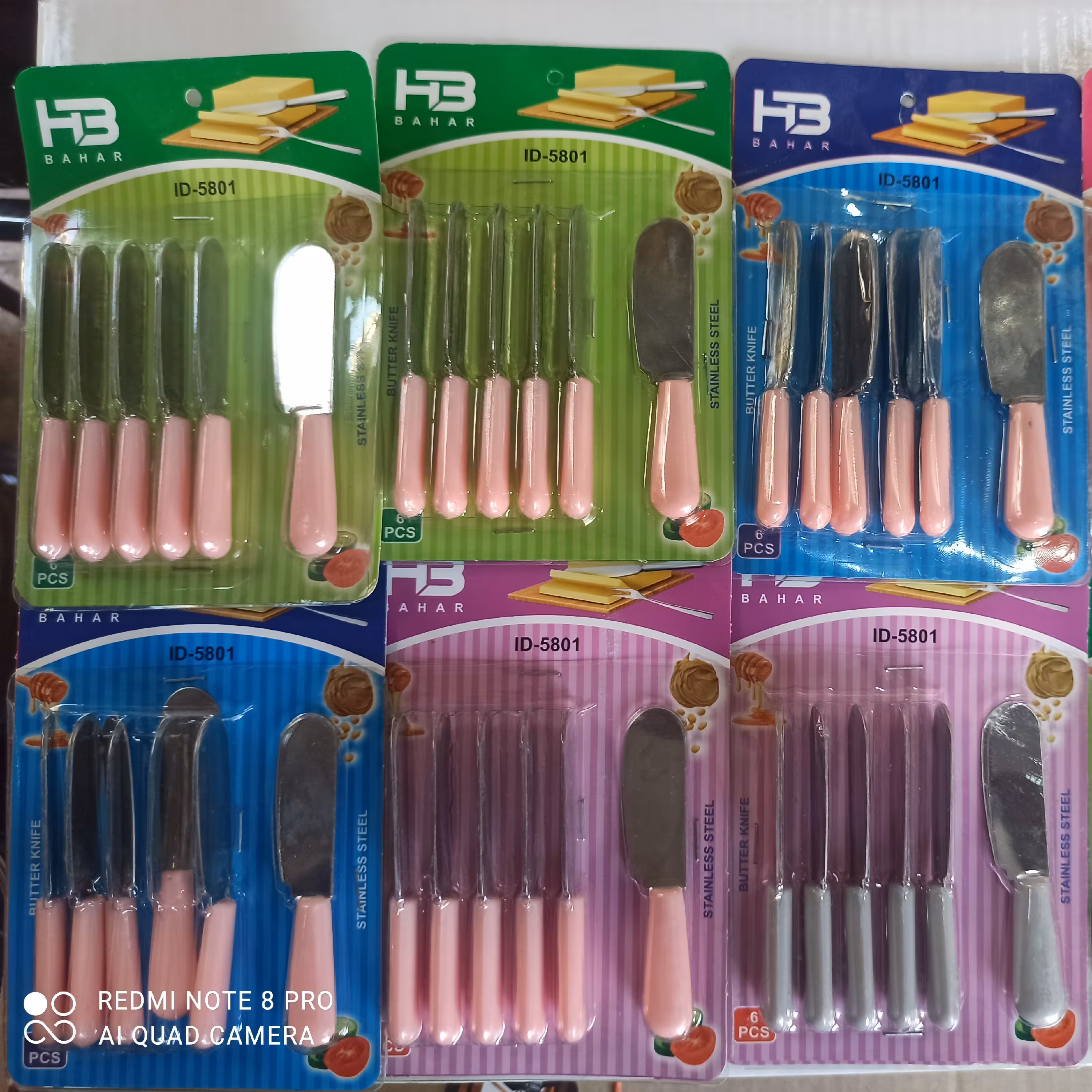 کاردصبحانه کاردکره تیغه استیل بسته6عددی