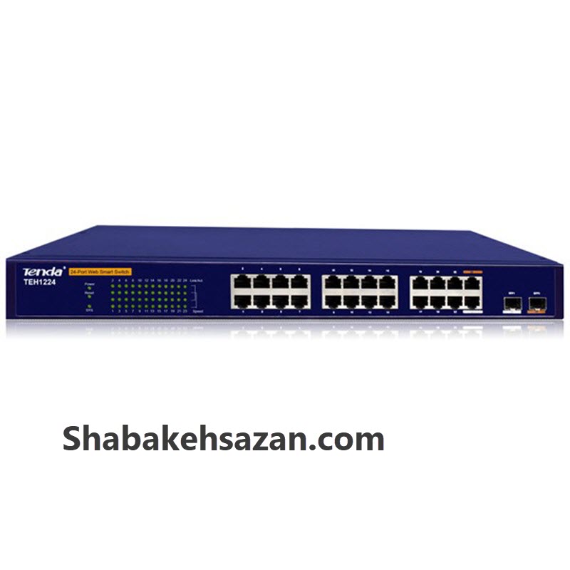 سوییچ هوشمند 24 پورت 10/100 تندا تی ای اچ 1224