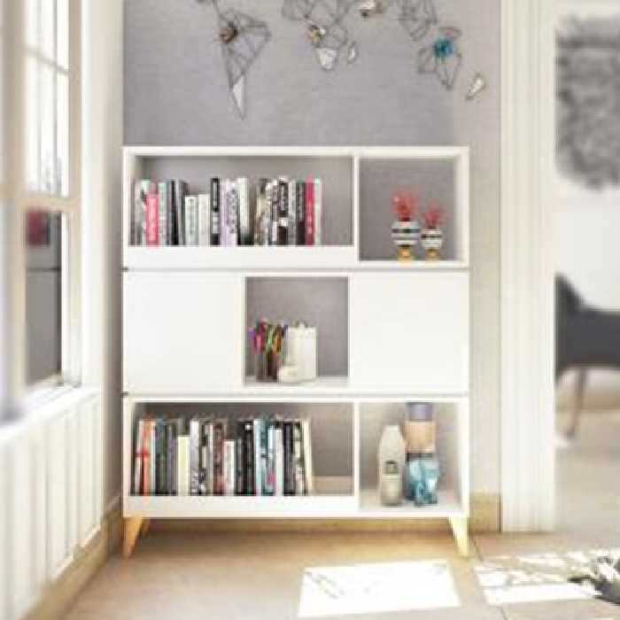 کتابخانه مدرن پایه دار-c22